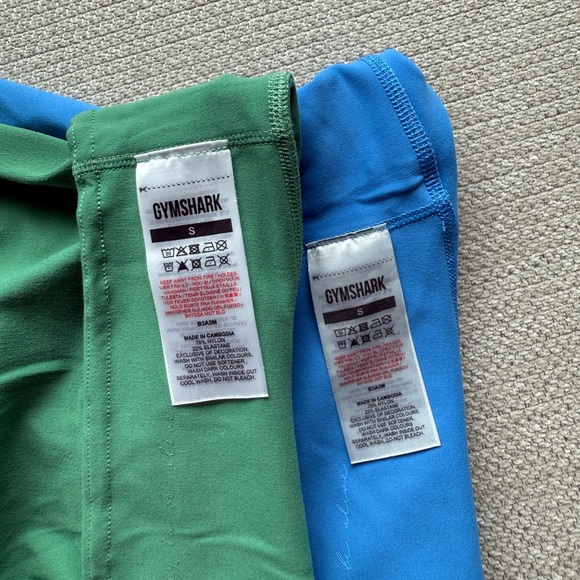 Women’s Gymshark Whitney Cycling Shorts - Blue & Green - Picture 5 of 6